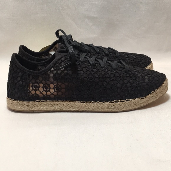 Toms Embroidered Mesh Lace Up Espadrille Sneakers - Picture 6 of 8